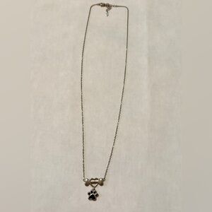 Dog Bone & Paw Pendant Necklace